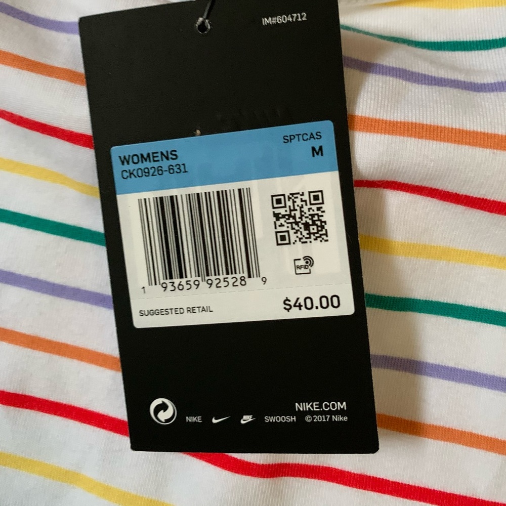 LMT: Nike Retro Femme All-Over Thin Stripe Bodysuit - Picture 13 of 14